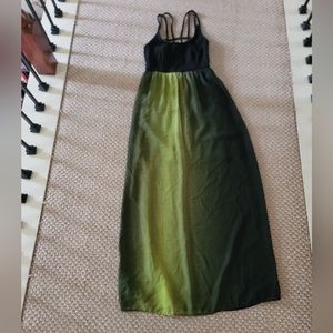 Green and black ombre maxi dress